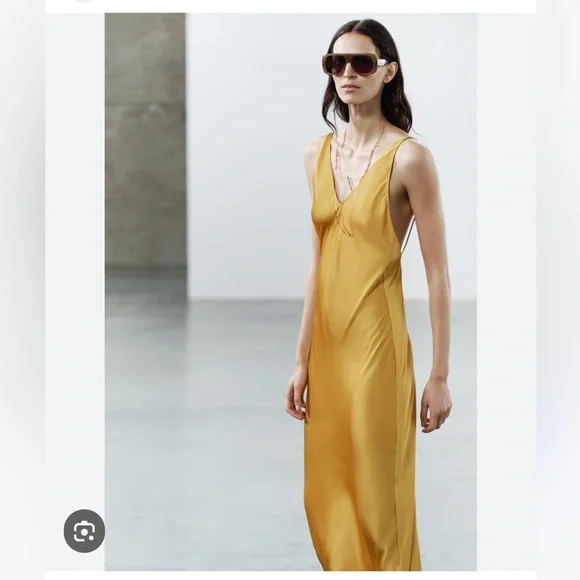 ZARA SATIN SLIP DRESS